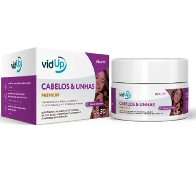 Vidup Cabelos & Unhas Premium 30 Cápsulas